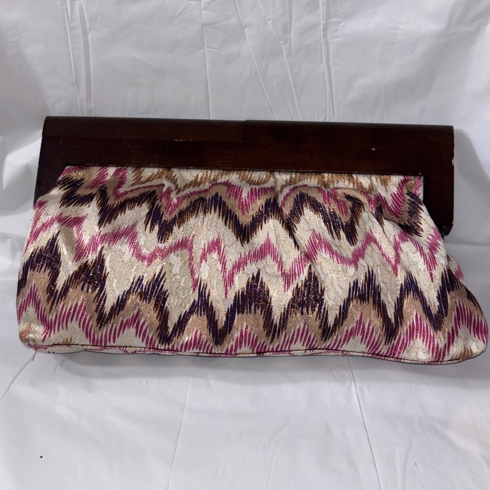 Aldo Pink and Brown Clutch